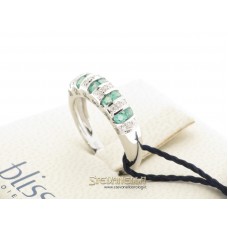 BLISS anello Color oro bianco 18kt smeraldi e diamanti referenza 20046611